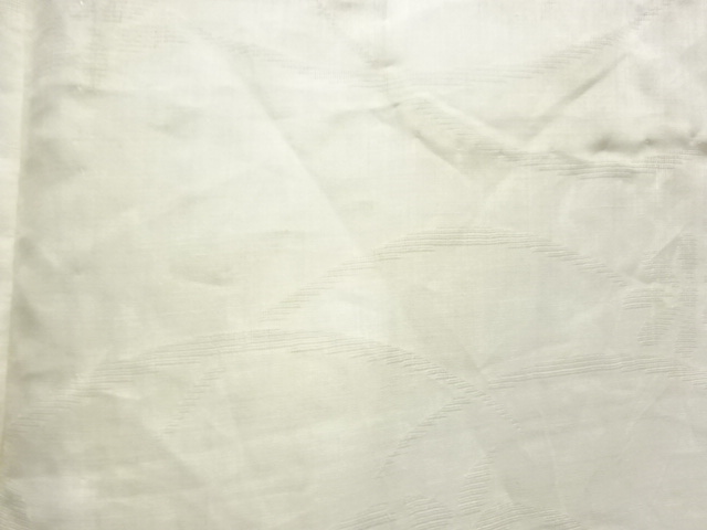  アンティーク　本麻すかし織芝草に花模様長襦袢